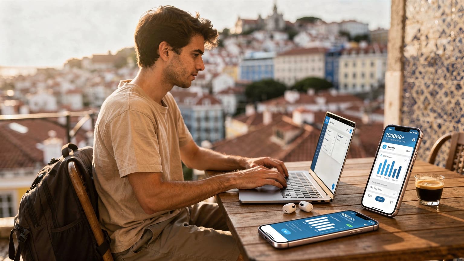 Lissabon 2026: 100GB+ eSIM für Co-Working, Streams & den echten Nomadentest